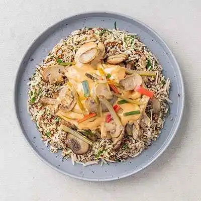 Hearty Beef Stroganoff with Herbed Quinoa Rice